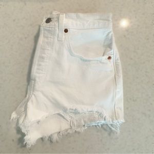Levi’s 501 white Denim shorts